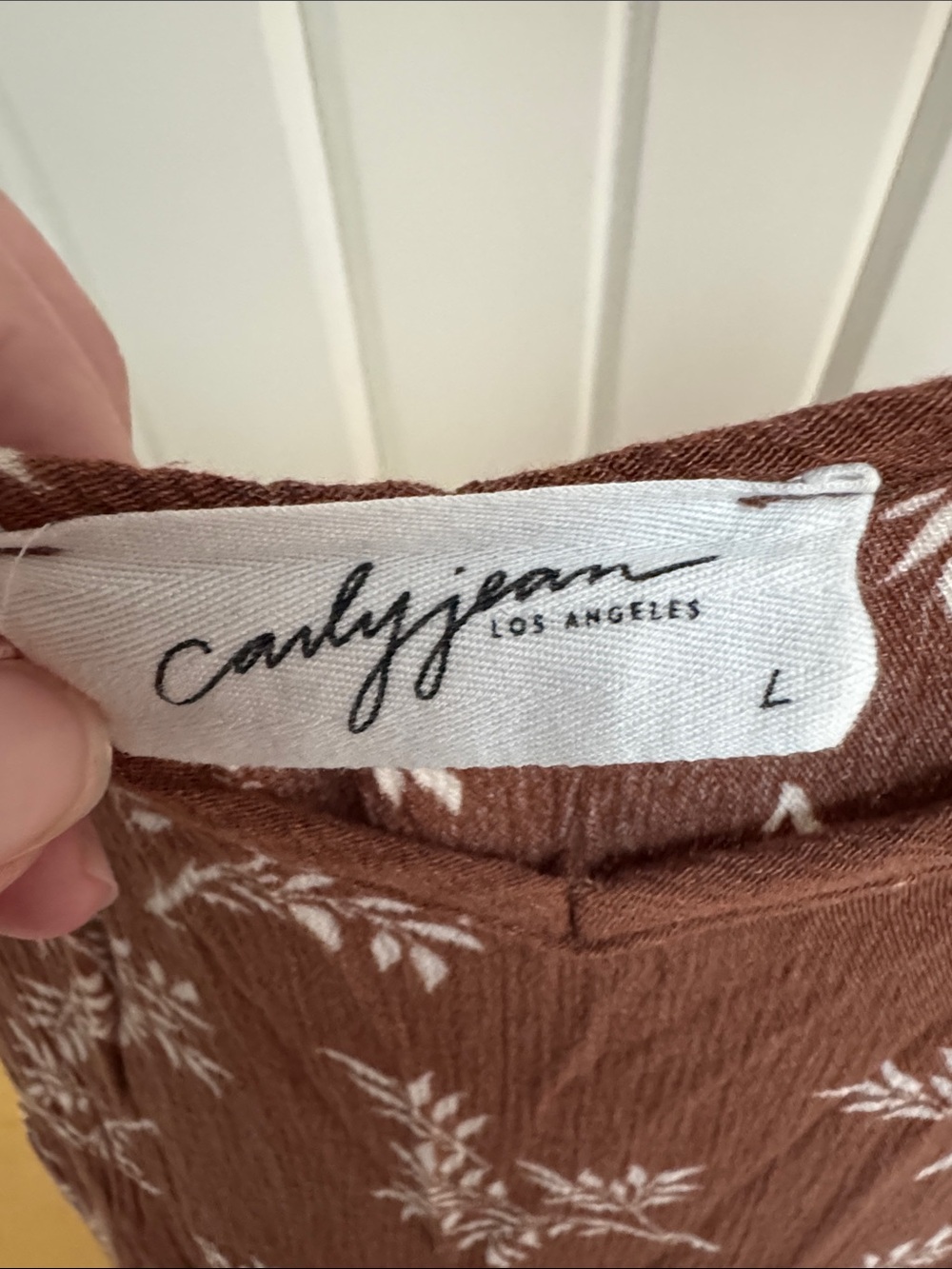 Carly Jean Los Angeles Brown Floral Tiered Maxi Dress - Picture 3 of 3